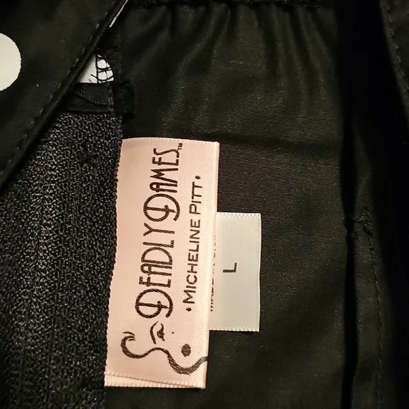 L Deadly Dames Polka Dot Halter, Like New! - Picture 2 of 2